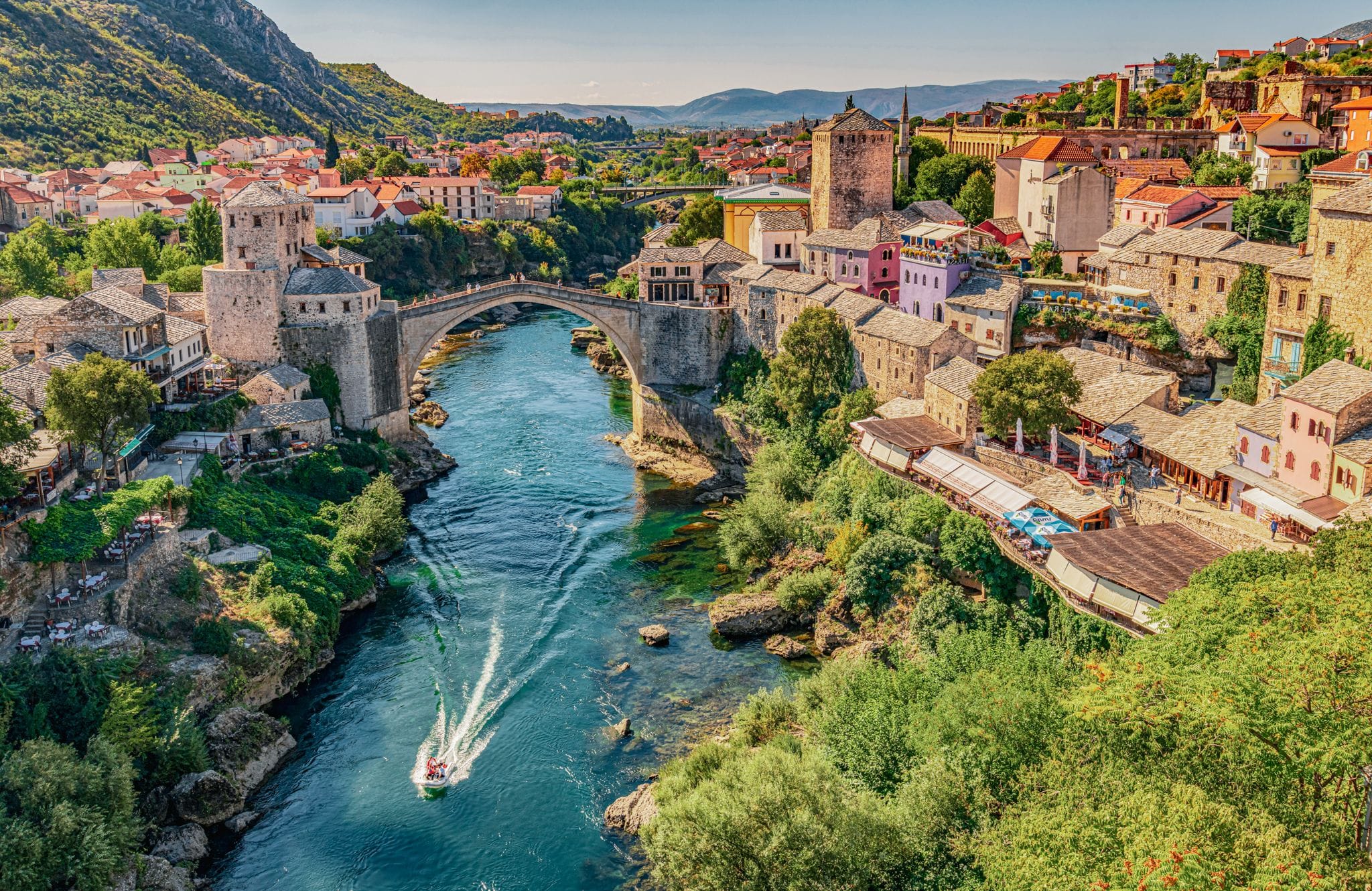 Historic hillside village of Počitelj & Ottoman architecture overlooking the Neretva River