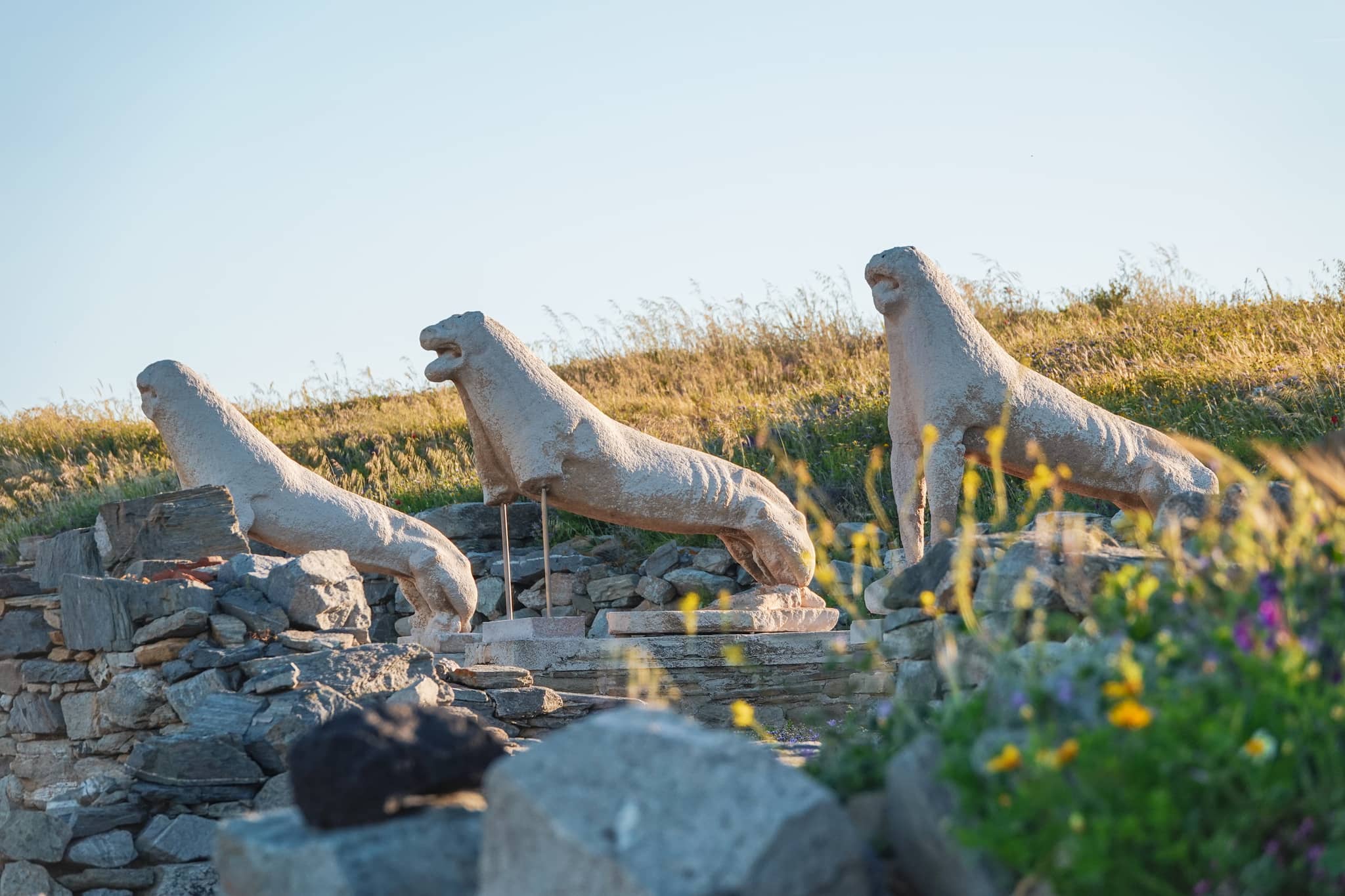 Terrace of the lions, Delos, Greece
