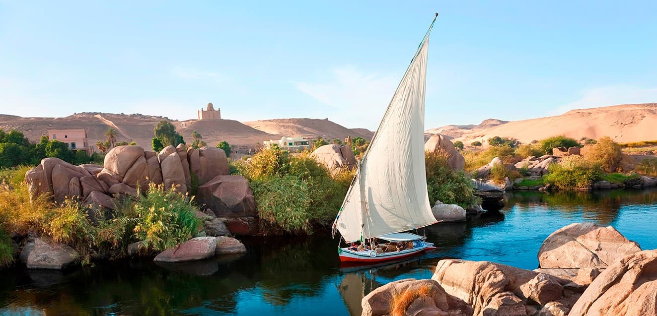 main egypt aswan felucca nile river