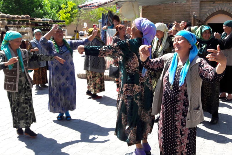 Women dancing in Khiva, Uzbekistan, Central Asia