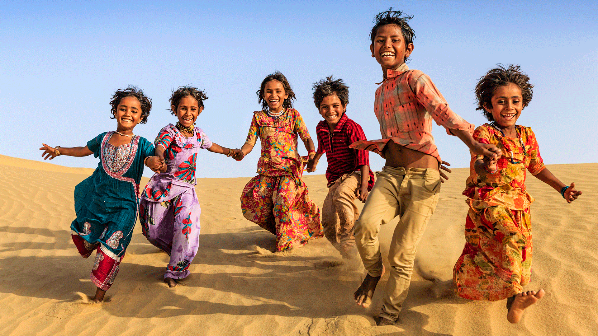 Children in the Thar Desert