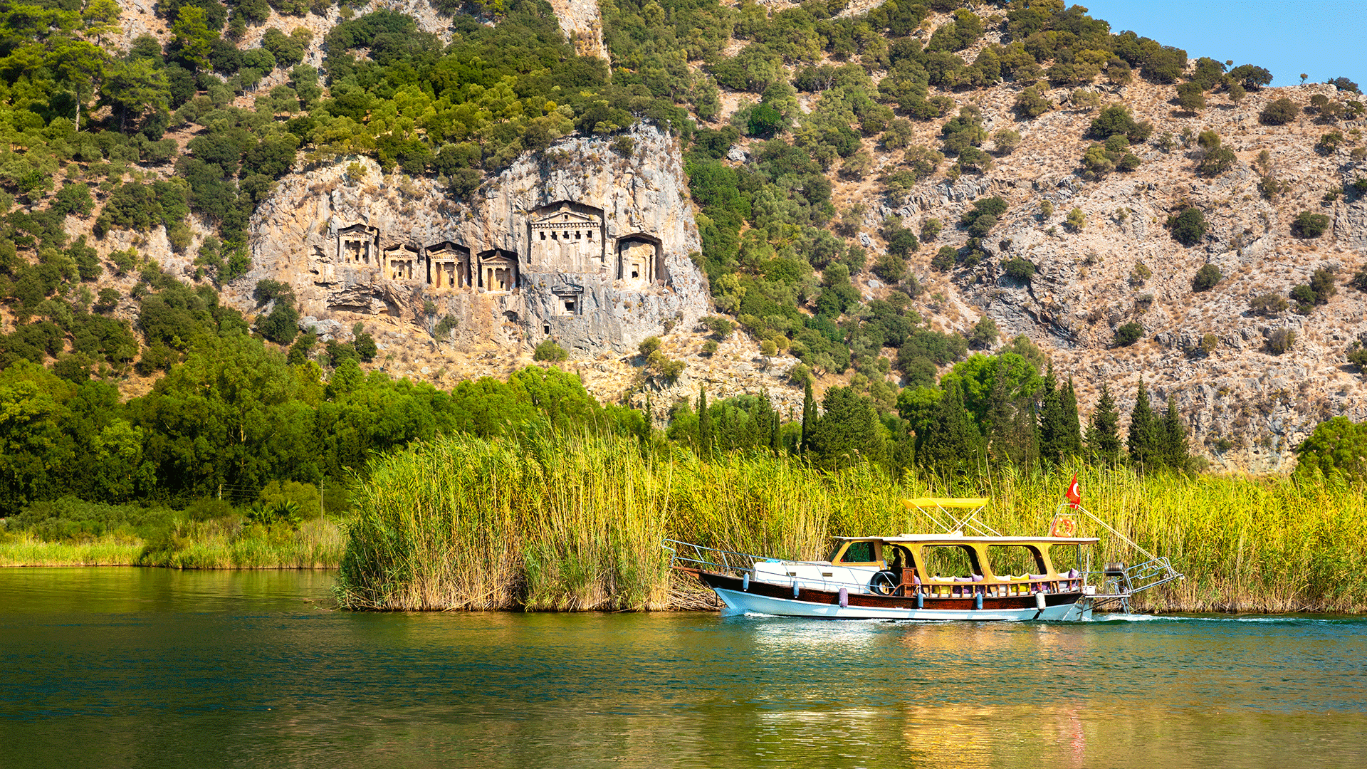 Lycian tombs in Dalyan