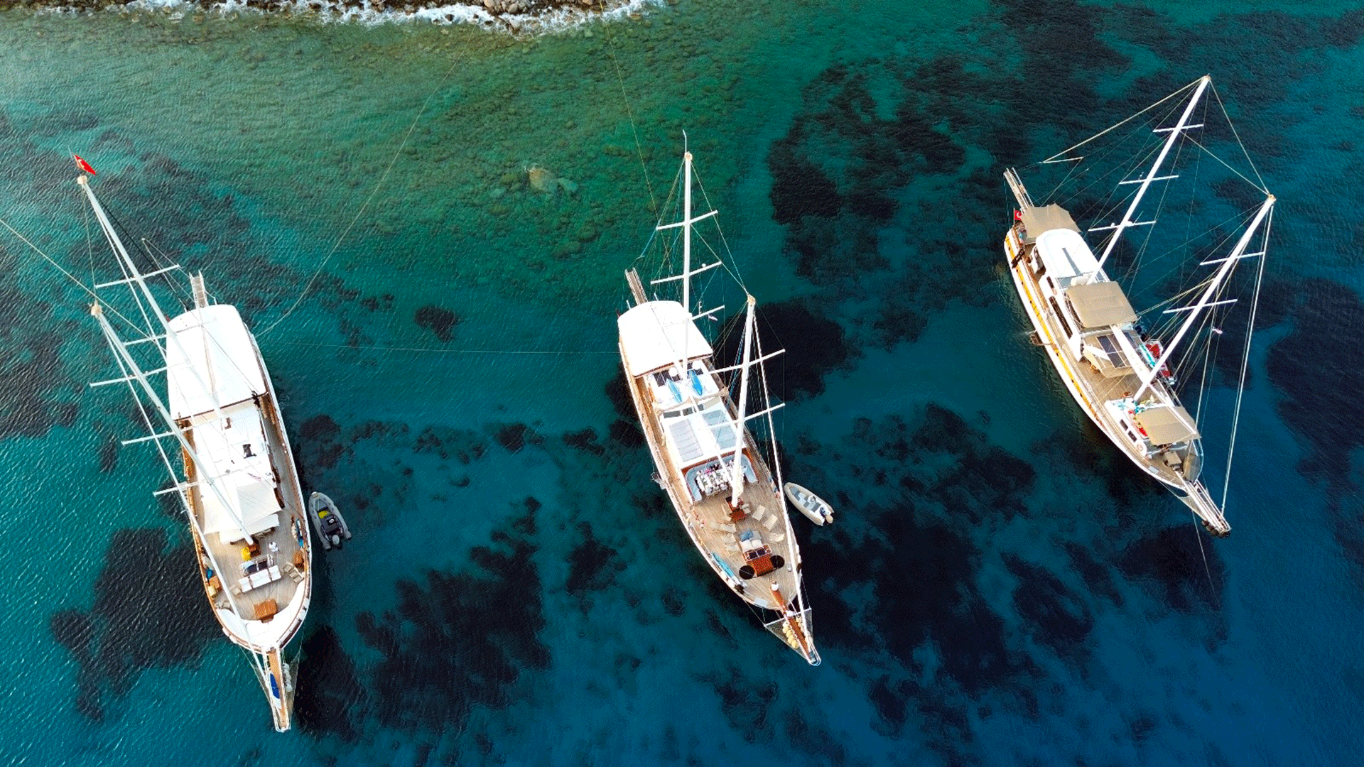 Gulets in the Aegean Sea