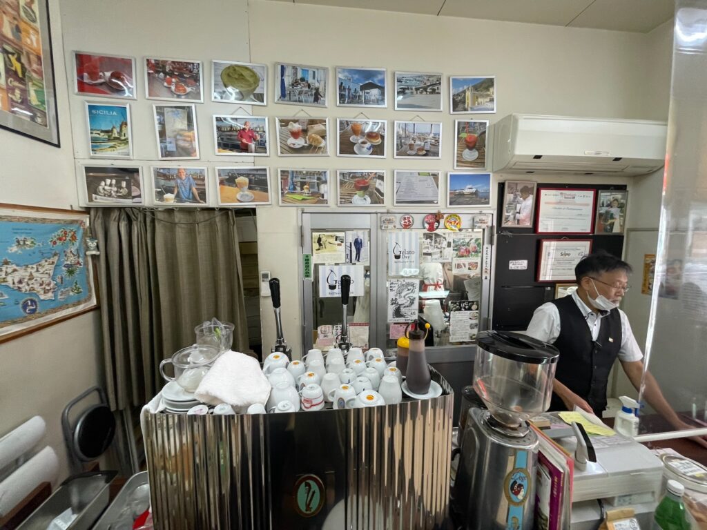 Interior of Gelateria Circo D’oro in Osaka, Japan